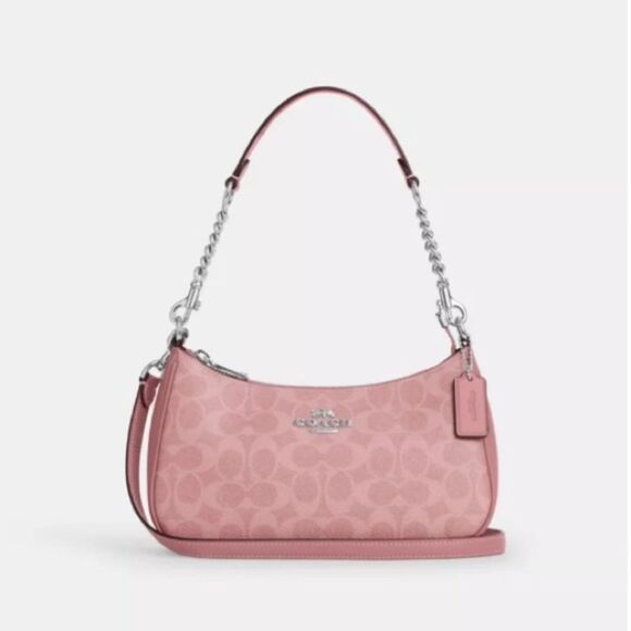 Coach Dusty Pink Teri Shoulder Bag Crossbody Purse Limited Edition - Picture 9 of 9